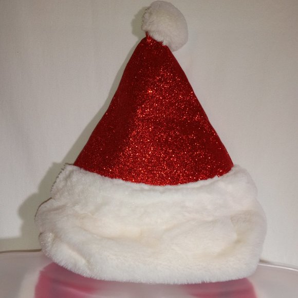 Santa Winter Hat with Attached Mittens - Picture 6 of 8